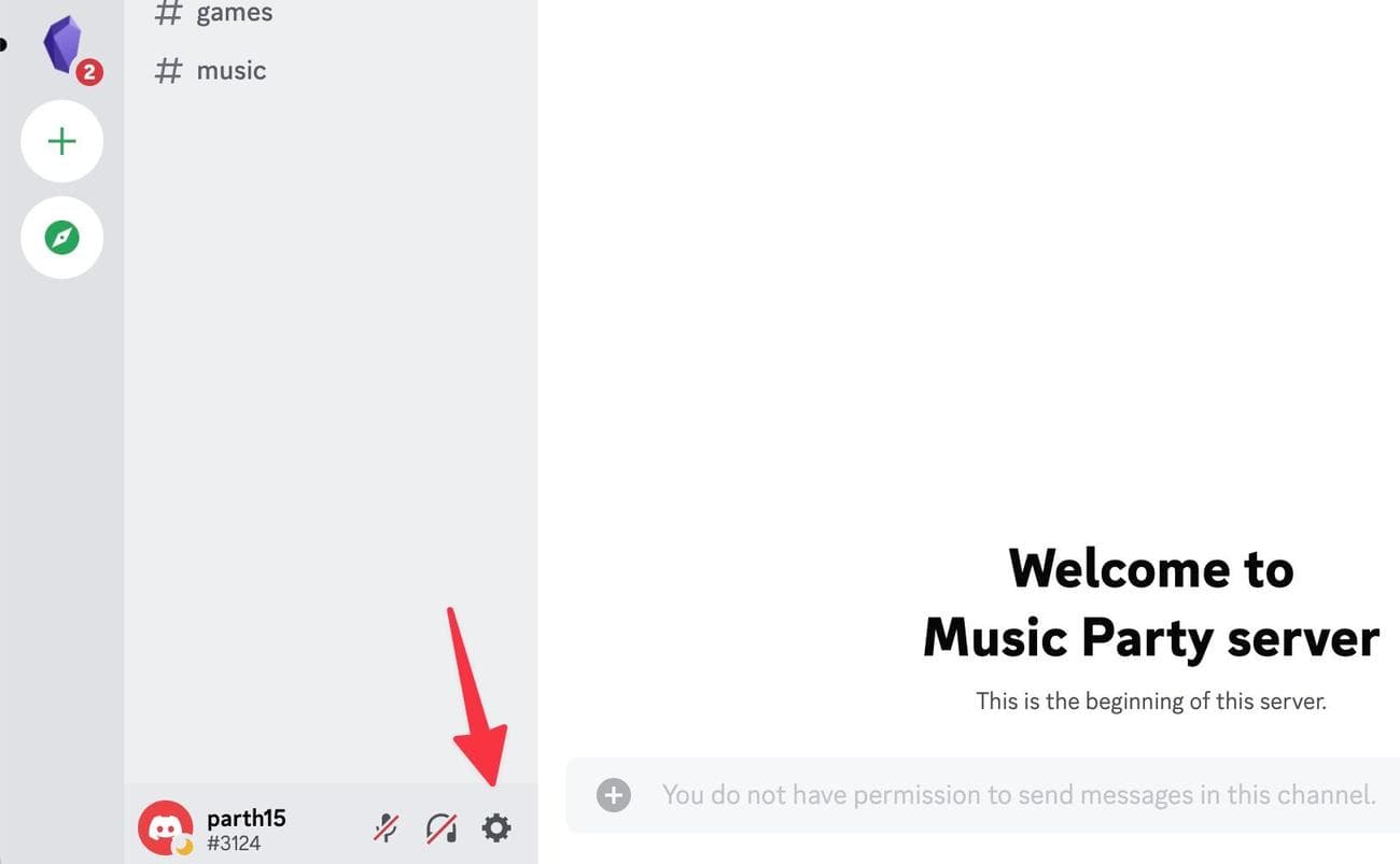 Ανοίξτε τις Ρυθμίσεις Discord
