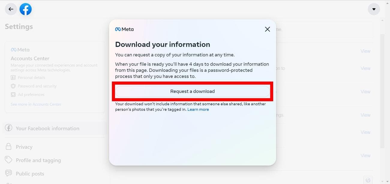 , Πώς να κατεβάσετε τα δεδομένα σας στο Facebook, TechWar.gr