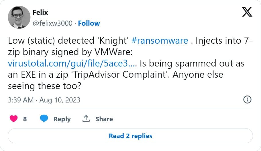 Tweet από τον Felix