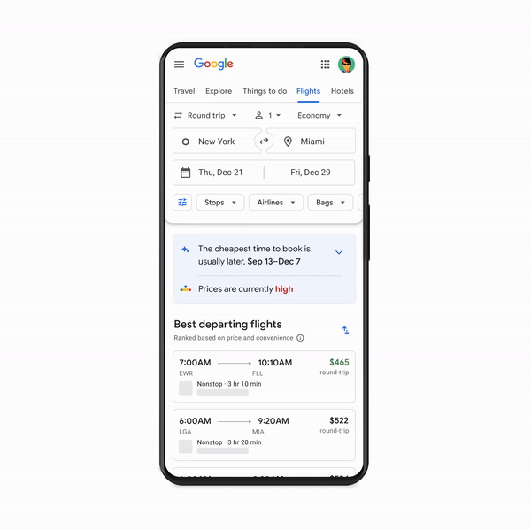 , Η Google θα σας πει σύντομα τη φθηνότερη ώρα για να κλείσετε την πτήση σας, TechWar.gr