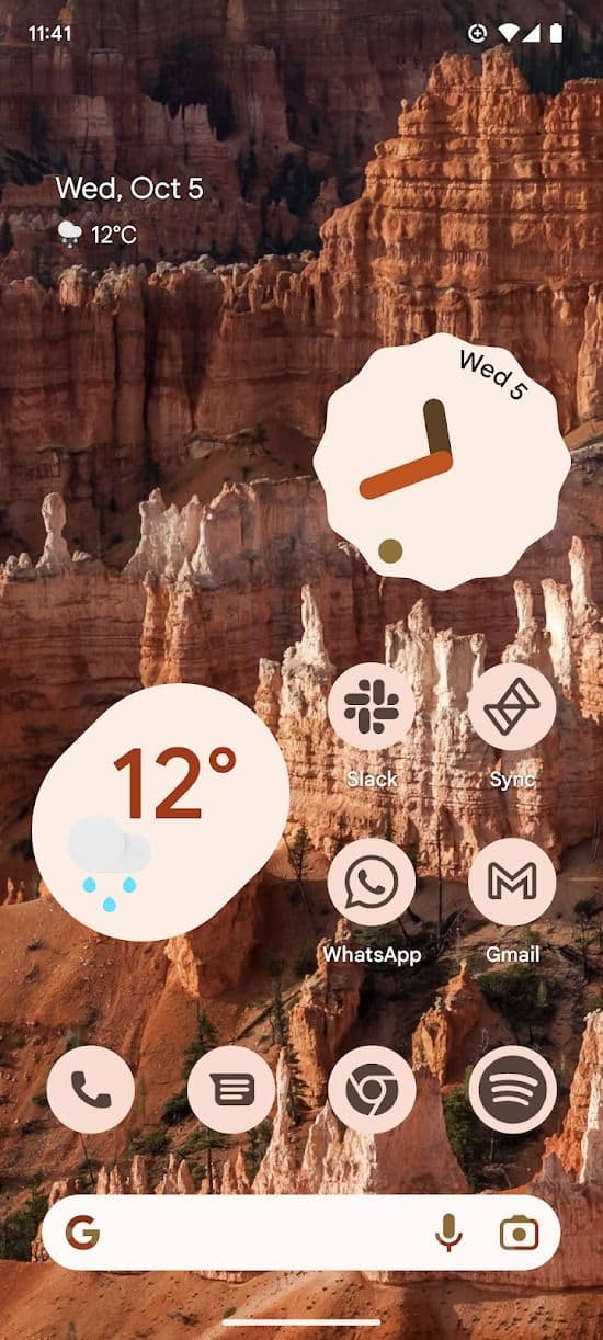 Στιγμιότυπο οθόνης πλέγματος 4x5 στο Pixel 7