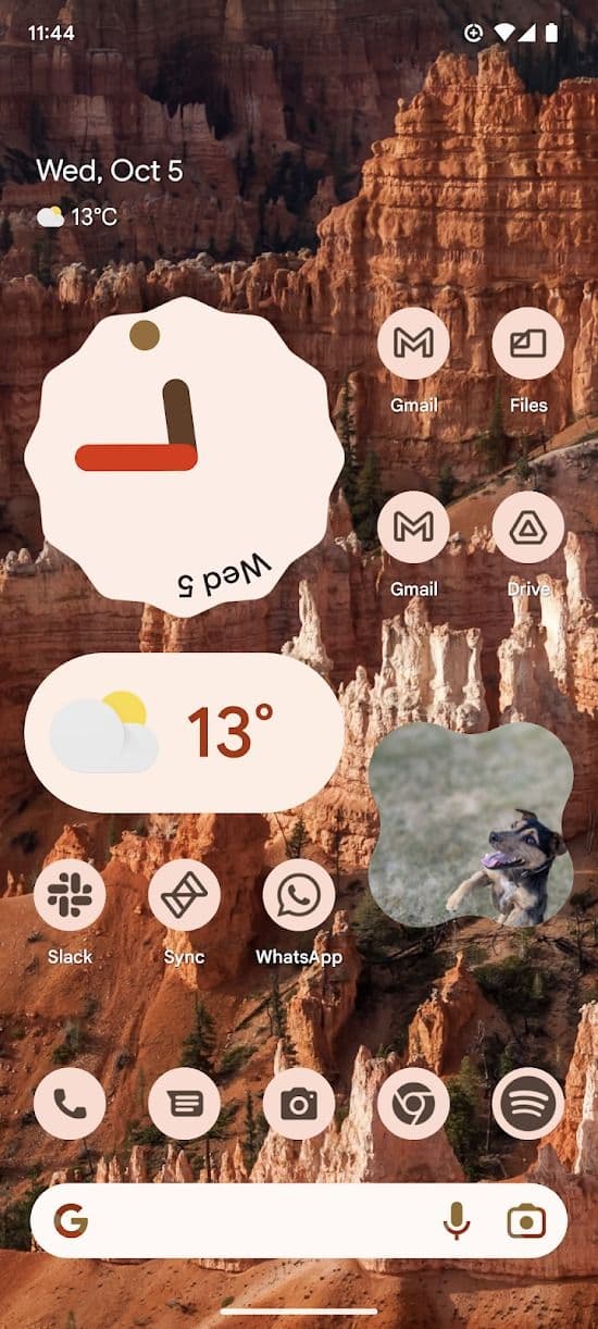 Στιγμιότυπο οθόνης πλέγματος 5x5 στο Pixel 7