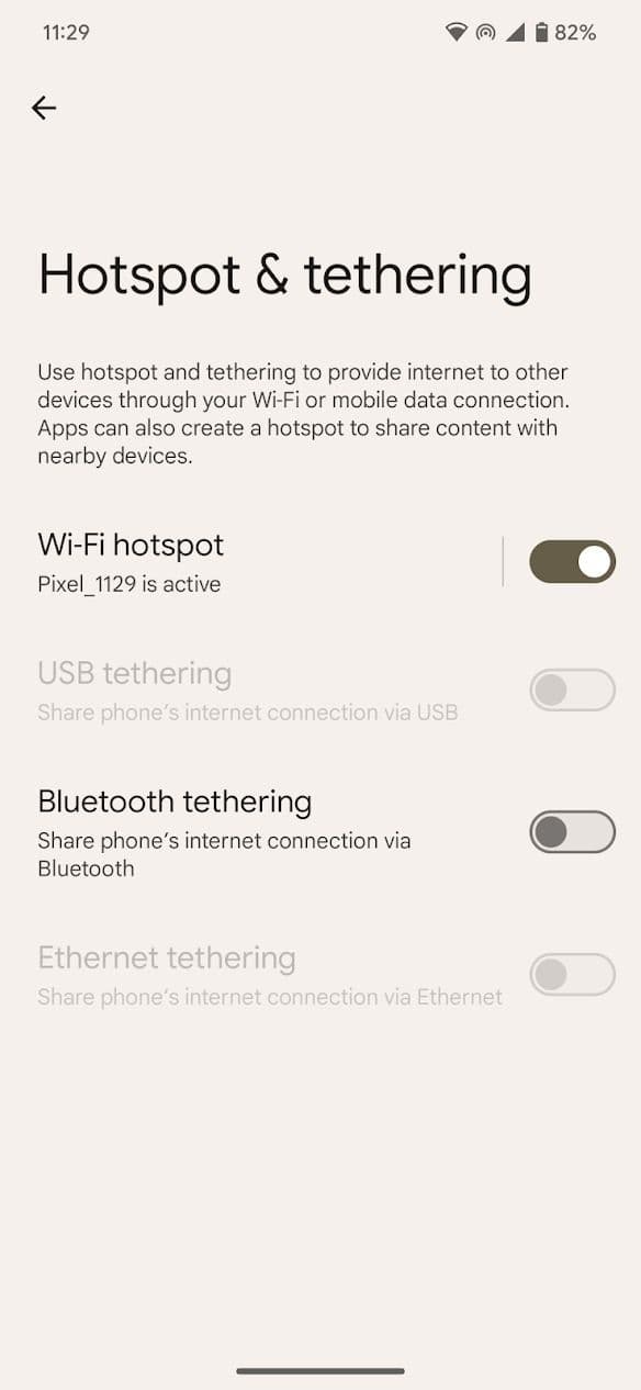 Ρυθμίσεις hotspot και tethering του τηλεφώνου Android