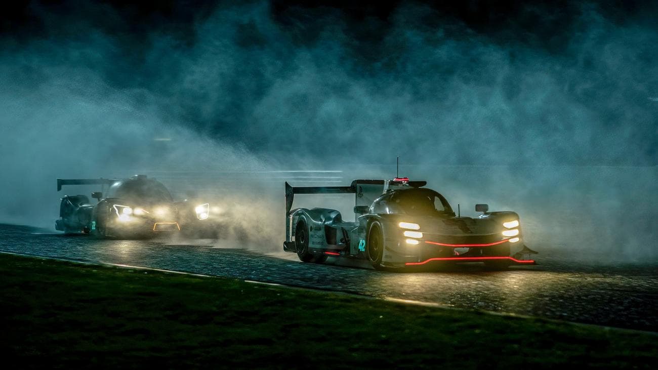 Car racing during the 24 Hours of Le Mans race from Columbia Pictures GRAN TURISMO.
