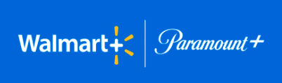 τα λογότυπα walmart+ και paramount+ δίπλα-δίπλα