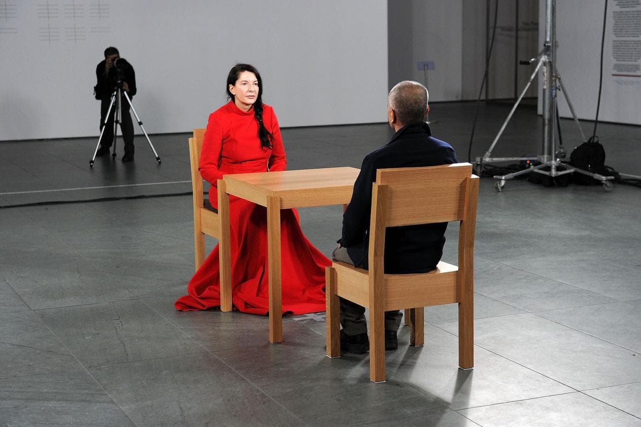 Artist Marina Abramovic performs at The Museum of Modern Art 