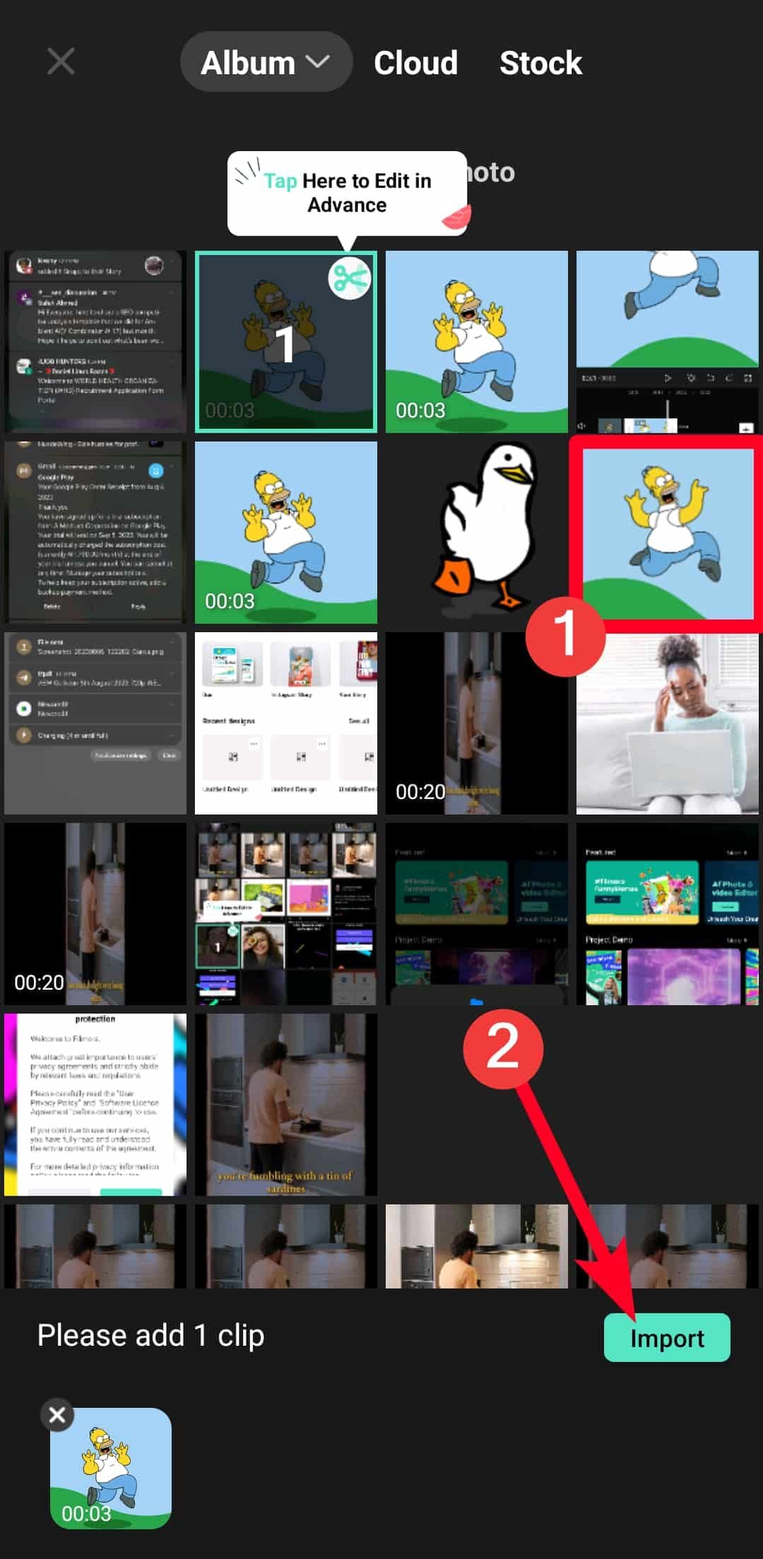 Εισαγωγή GIF στην εφαρμογή Filmora για κινητά