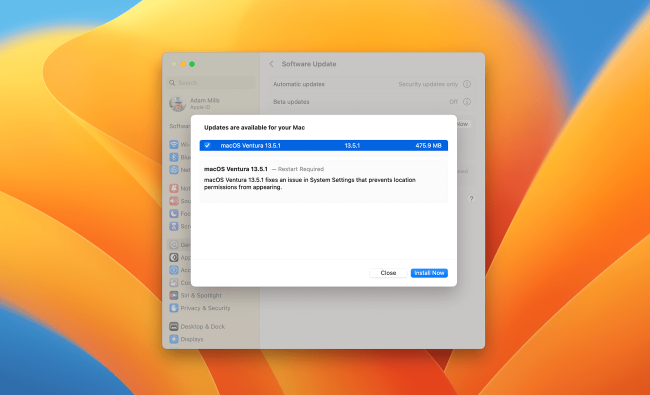 , Δείτε πόσο χρόνο διαρκεί η ενημέρωση του macOS Ventura 13.5.1, TechWar.gr