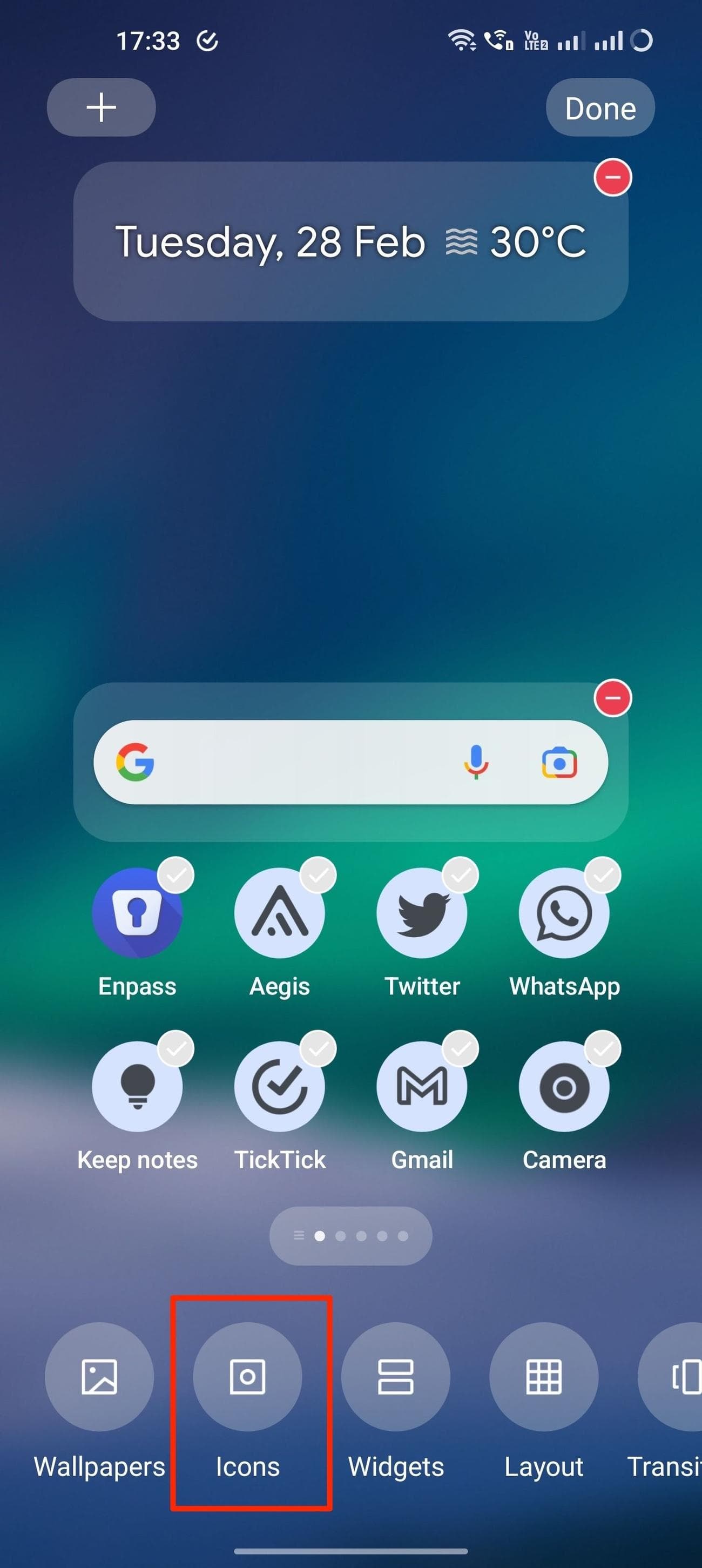 Ρυθμίσεις αρχικής σελίδας OnePlus 11 OxygenOS 13