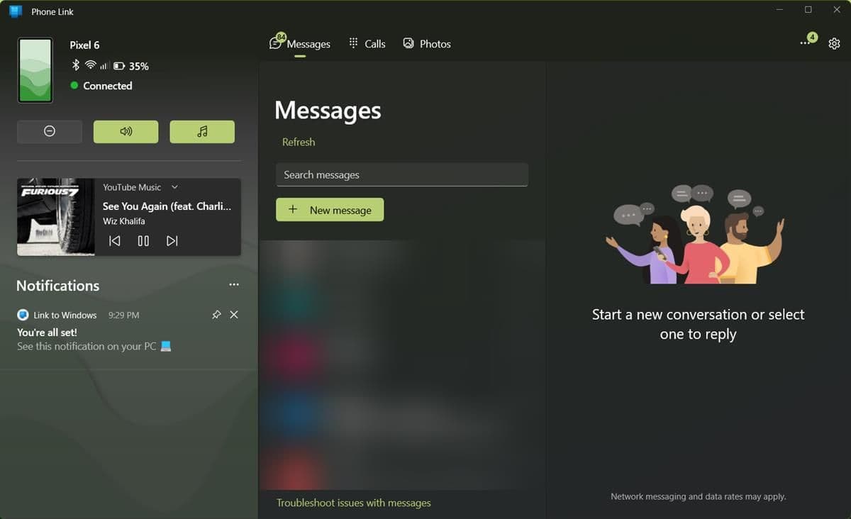 Ελέγξτε τη μουσική και σίγαση του τηλεφώνου με το Phone Link