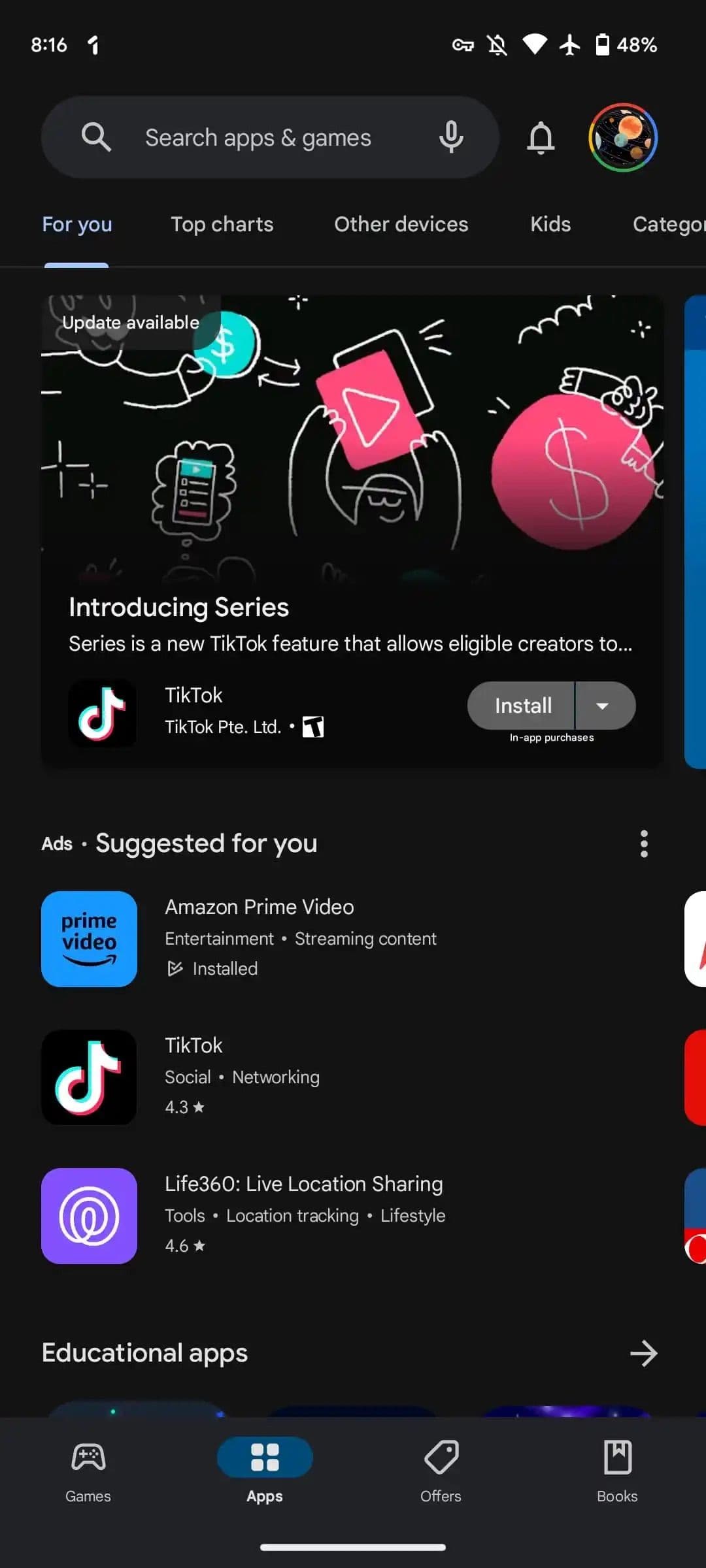 , Το Google Play Store δοκιμάζει μια πιο τολμηρή έκδοση του μαύρου για το σκοτεινό του θέμα, TechWar.gr