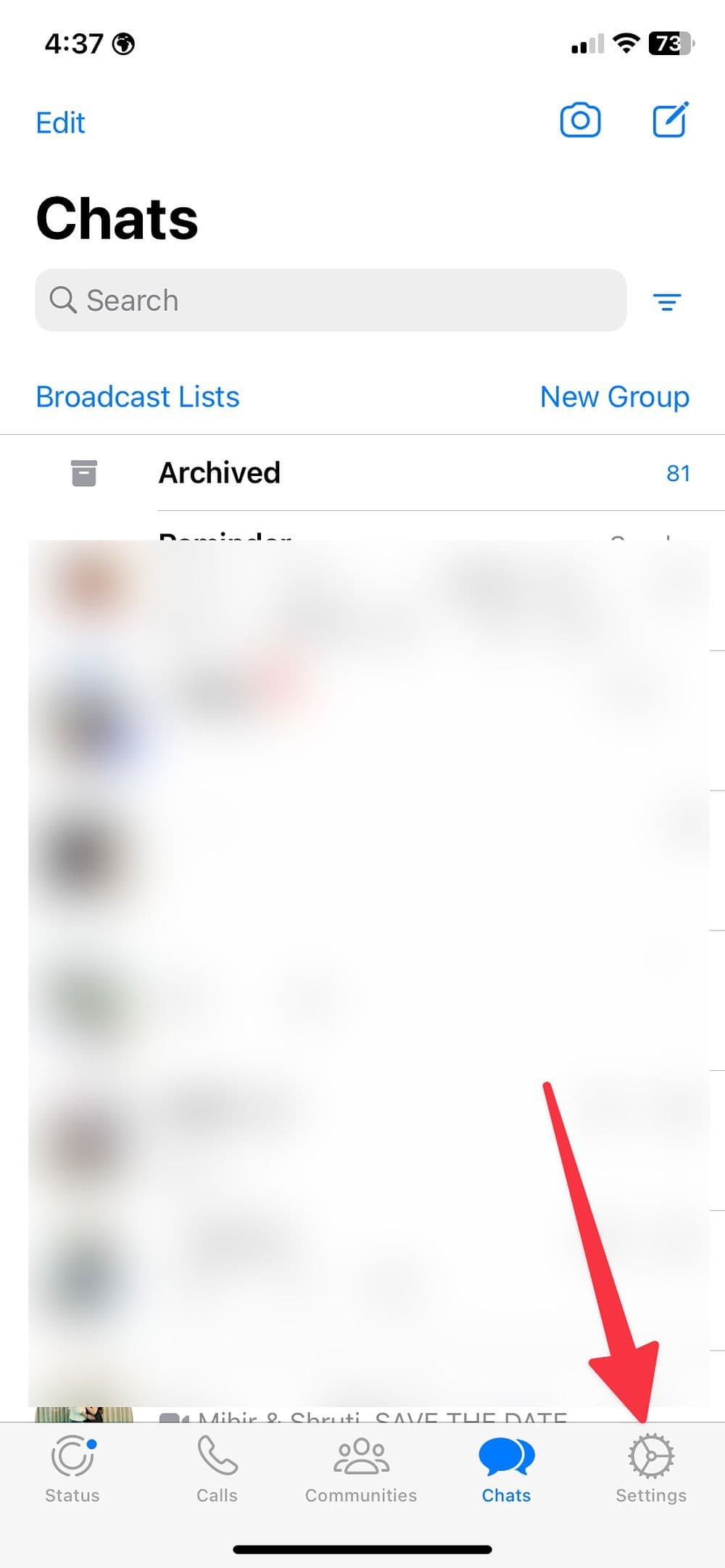 ρυθμίσεις στο WhatsApp για iPhone