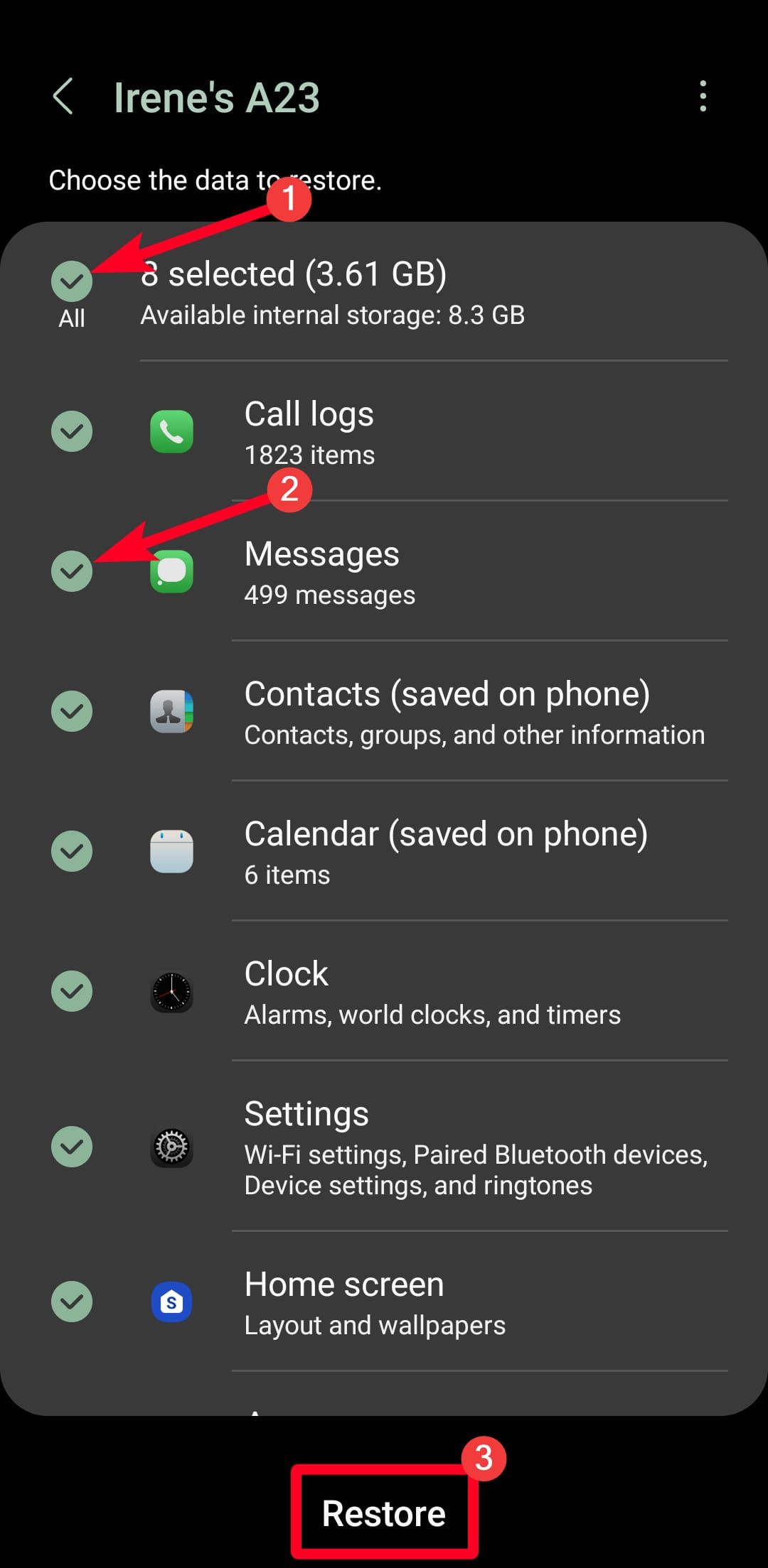 Τα αντίγραφα ασφαλείας των δεδομένων για μια συσκευή στο Samsung Cloud