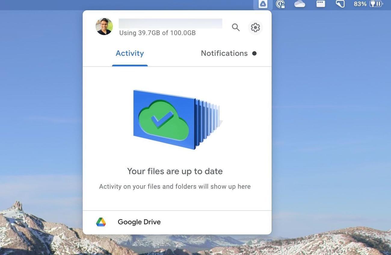 Αποκτήστε πρόσβαση στο Google Drive στη γραμμή μενού του Mac