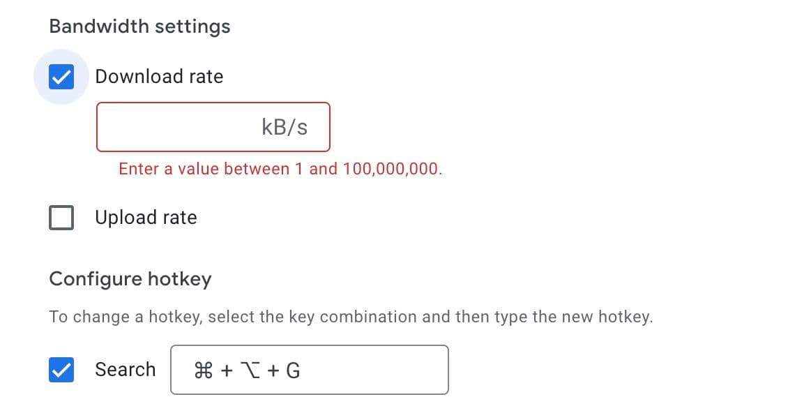 Εύρος ζώνης Google Drive