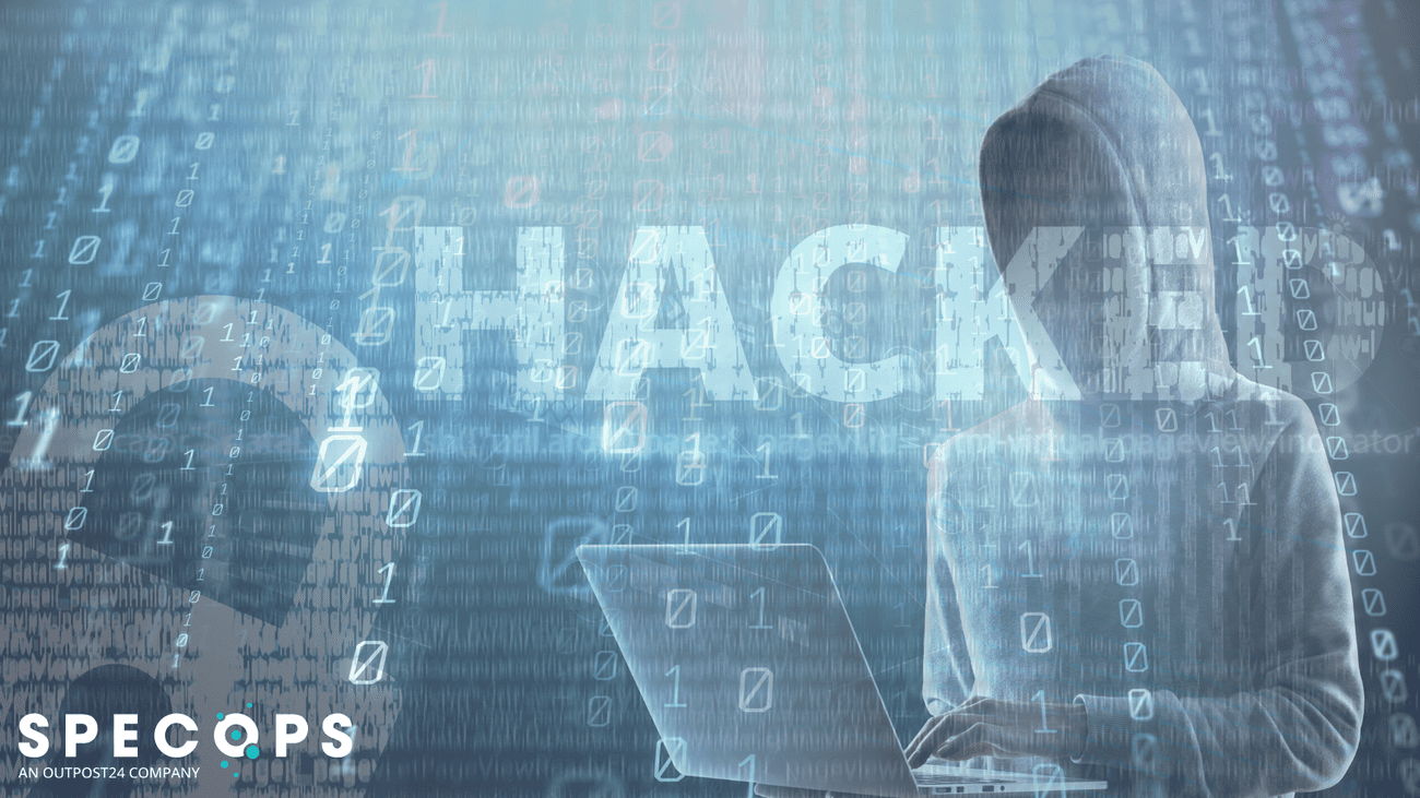 Hacker typing on a keyboard