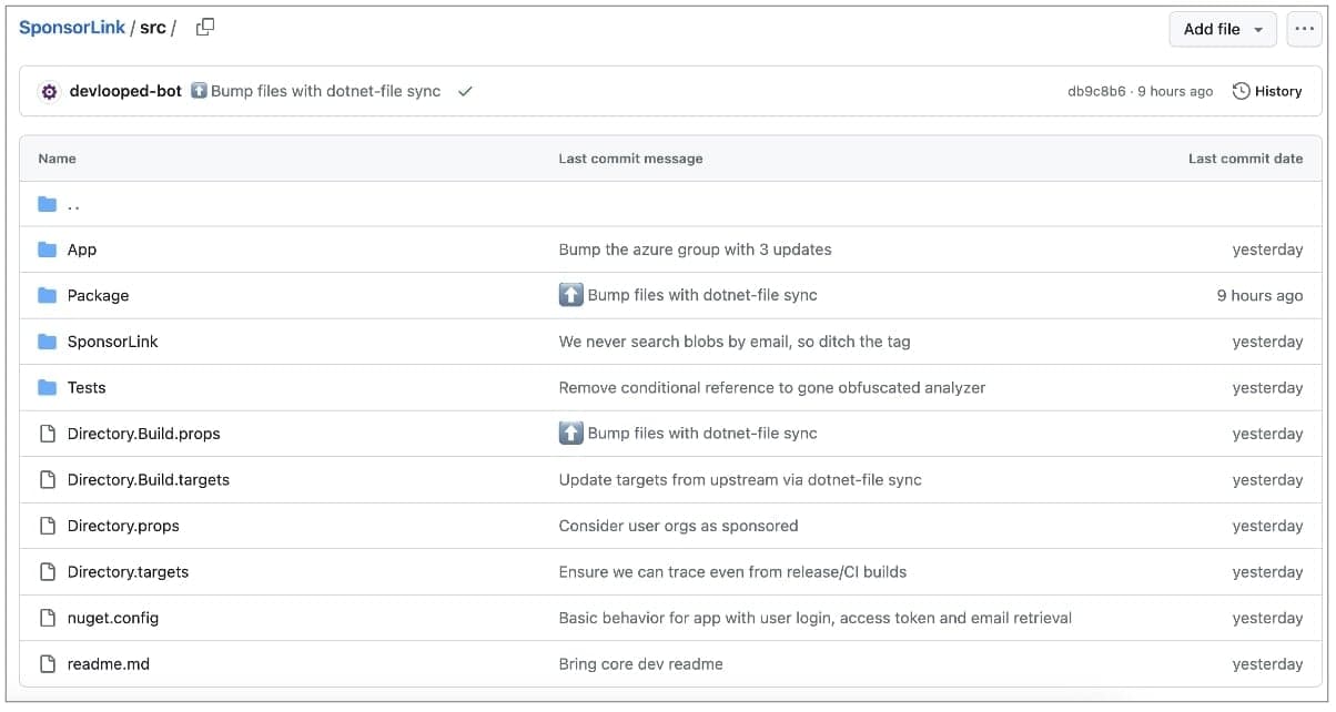 πηγαίος κώδικας συνδέσμου χορηγών