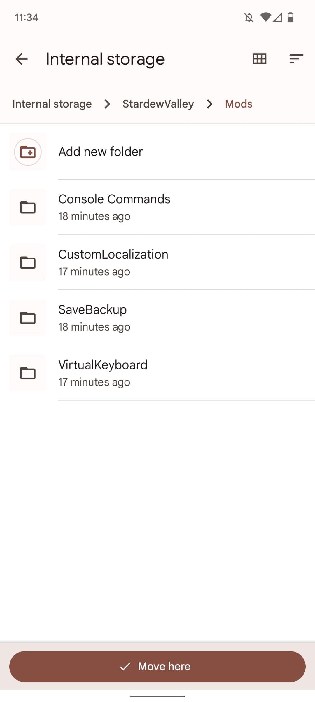 στιγμιότυπο οθόνης του προγράμματος περιήγησης αρχείων του Android 13