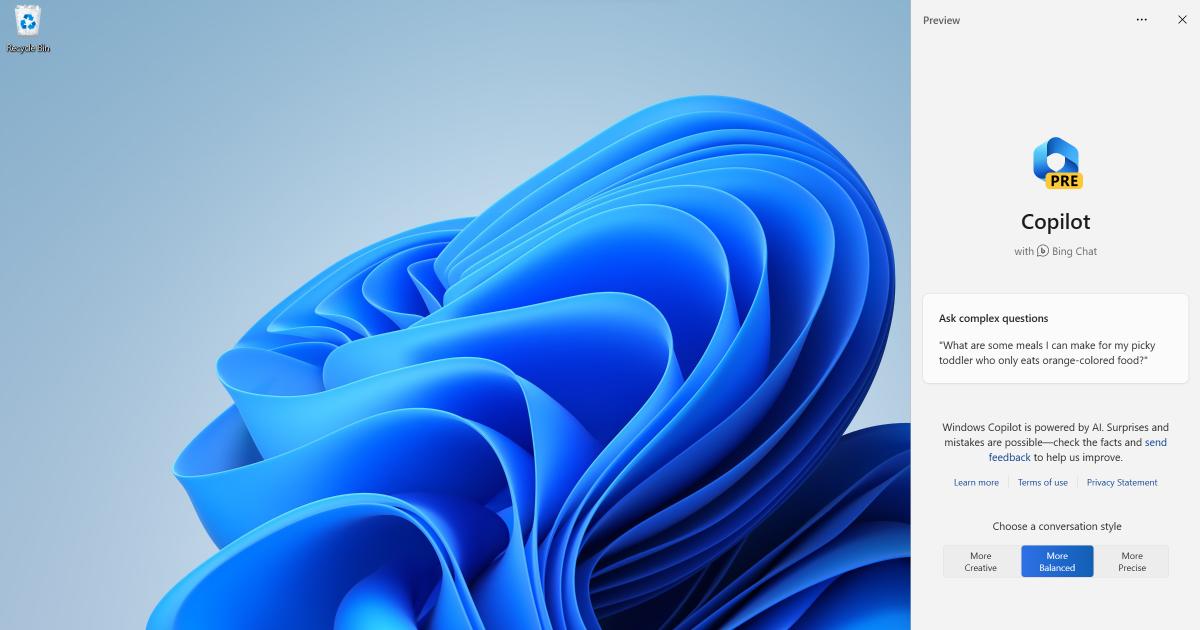 Η πλαϊνή γραμμή της Microsoft με τεχνητή νοημοσύνη διατίθεται στους δοκιμαστές beta των Windows 11
