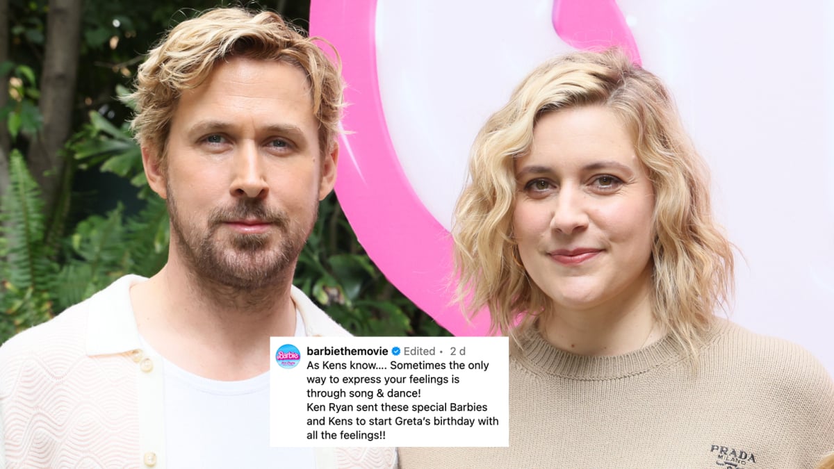 Ο Ryan Gosling εκπλήσσει την Greta Gerwig με ένα flash mob «Barbie».

