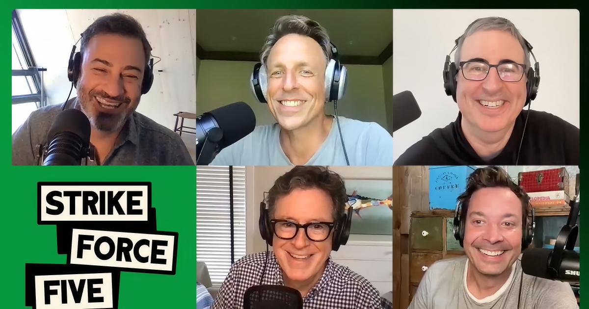 Οι μεγαλύτεροι οικοδεσπότες της τηλεόρασης αργά το βράδυ ξεκινούν ένα podcast "Strike Force Five" για να υποστηρίξουν το απεργό προσωπικό
