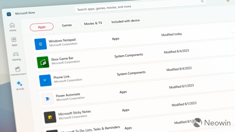 Το Microsoft Store λαμβάνει ένα νέο σήμα για να υποδεικνύει στοιχεία συστήματος στα Windows 11 και 10
