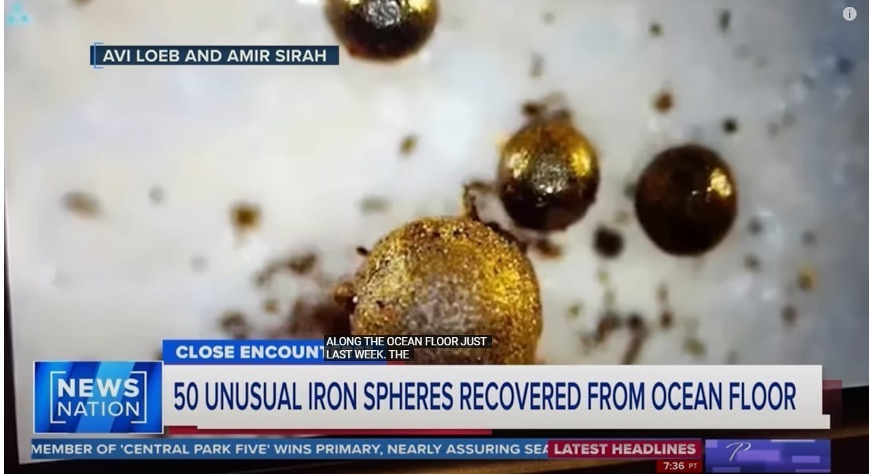 Το πρώτο «εξωγήινο» αντικείμενο στη Γη; Καθηγητής του Χάρβαρντ υποστηρίζει ότι μεταλλικές σφαίρες που βρέθηκαν στο πυθμένα του Ειρηνικού έχουν σύνθεση ή τεχνολογία πέραν του ηλιακού μας συστήματος