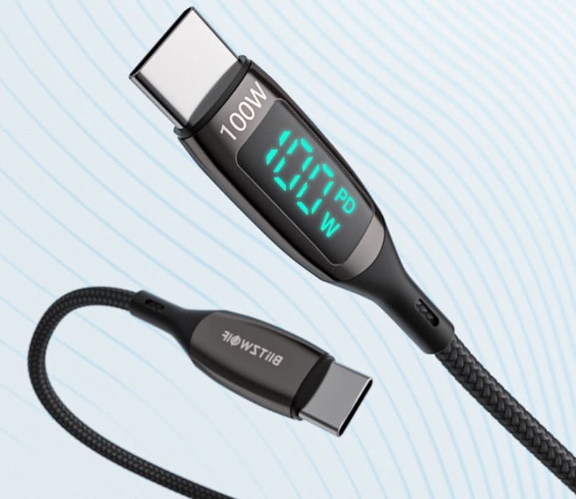 BlitzWolf BW-TC23: Type C to Type C καλώδια 100W με ένδειξη V/A και κόστος απο 5.5€ !