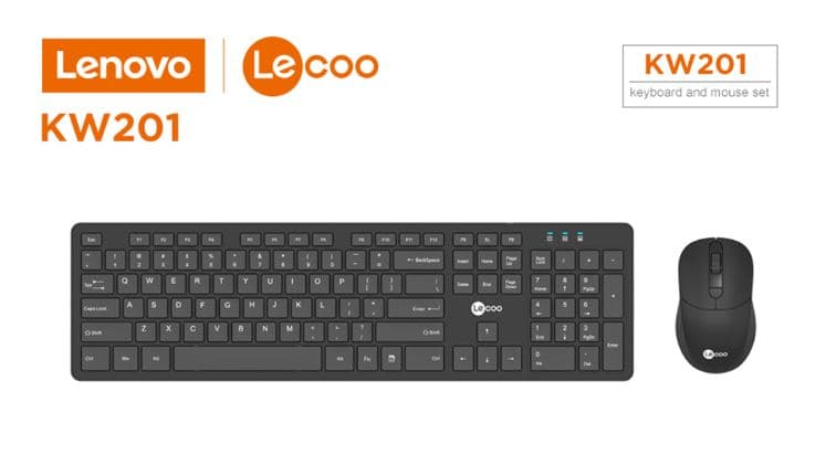[ΟΡΜΑΤΕ] Lecoo KW201 Σετάκι από ασύρματο Πληκτρολόγιο (full keyboard 104 πλήκτρων) και Mouse με μόλις 16.5€!