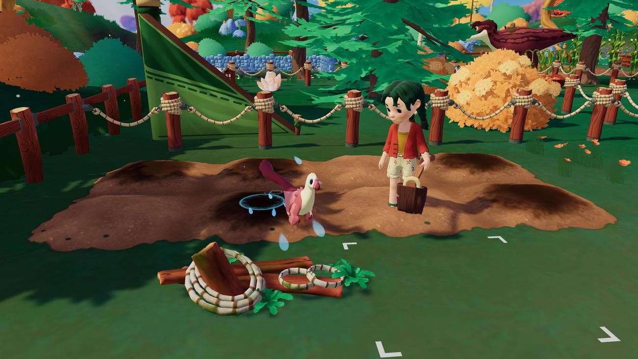 Paleo Pines Στιγμιότυπο οθόνης ενός Velociraptor που βοηθά στο ράντσο.