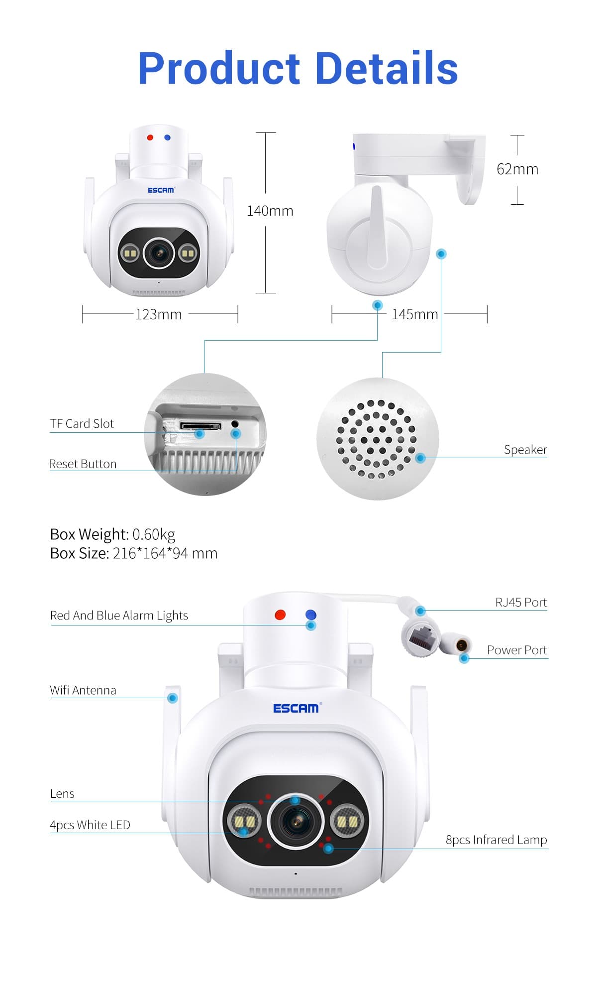 , [#Ιστορικό_Χαμηλό] ESCAM PT304 : 1440P κάμερα ασφαλείας, με ηχητική και οπτική σειρήνα, υποστήριξη ONVIF και ψηφιακό ζουμ 10x στα 28.3€!, TechWar.gr