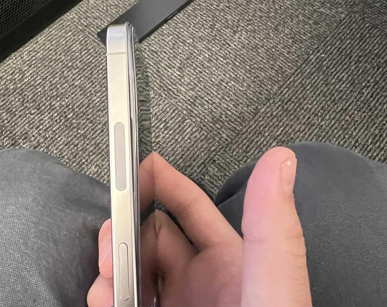 iPhone 15 Pro with swollen battery