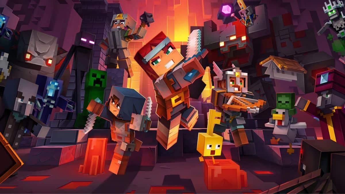 Minecraft Dungeons key art