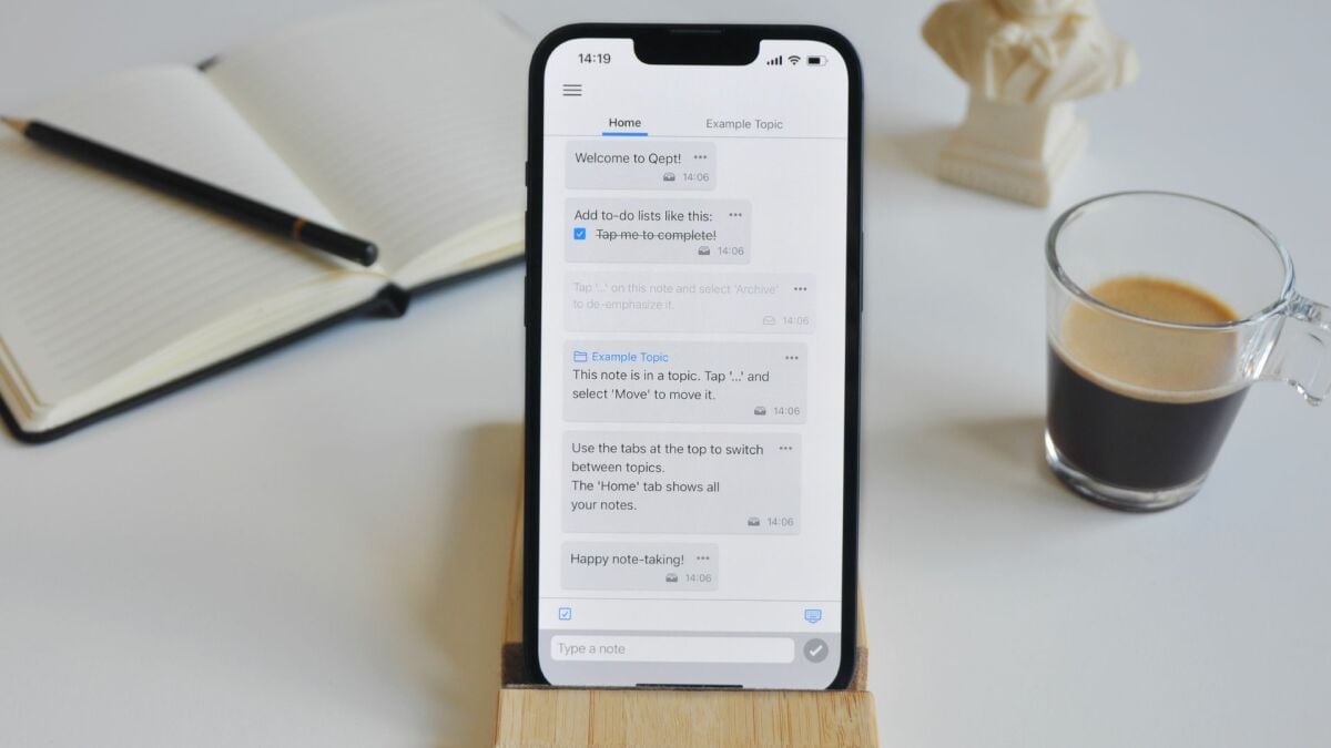 Η εφαρμογή λήψης σημειώσεων Qept σάς επιτρέπει να στείλετε DM στον εαυτό σας
