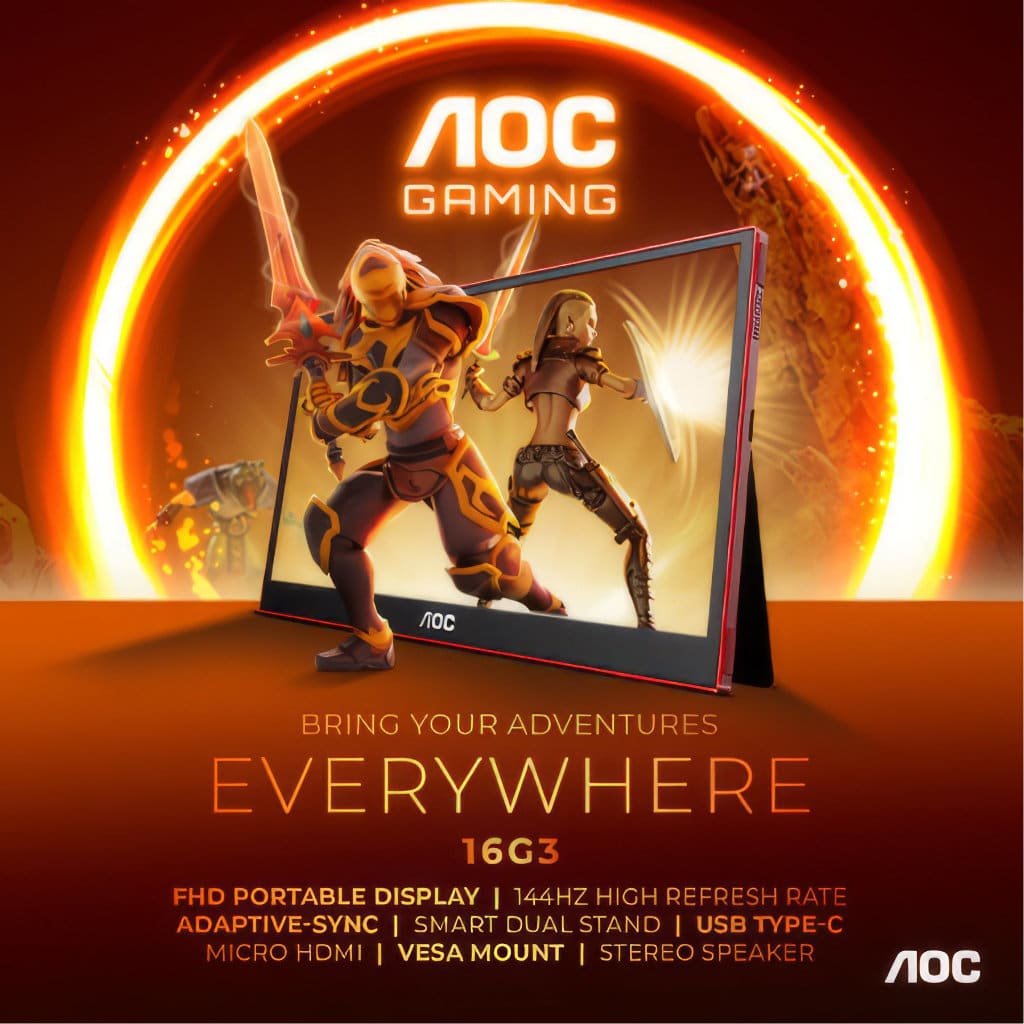 Παιχνίδι εν κινήσει με τη νέα AOC GAMING 16G3: Κυριαρχήστε οπουδήποτε, οποτεδήποτε με ρυθμό ανανέωσης 144 Hz και δυνατό IPS Panel - Digitaltvinfo.gr