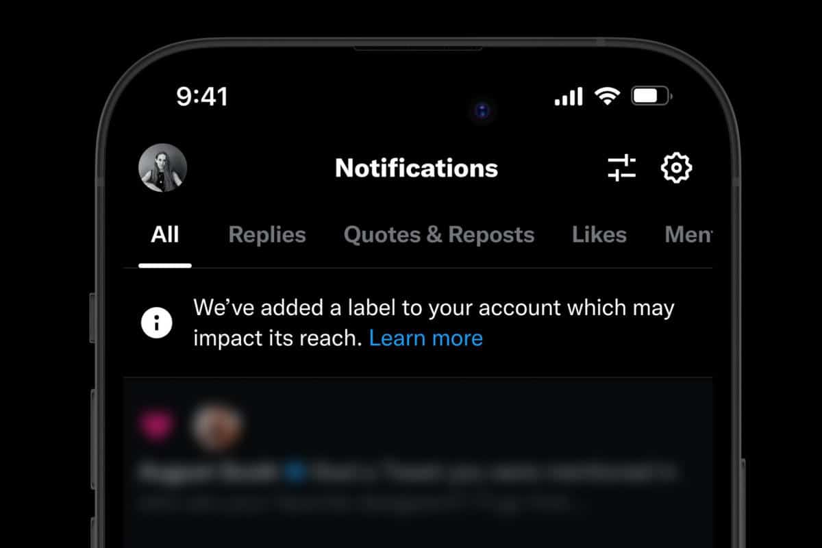 Το X κάνει προεπισκόπηση των ειδοποιήσεων 'shadowban' του
