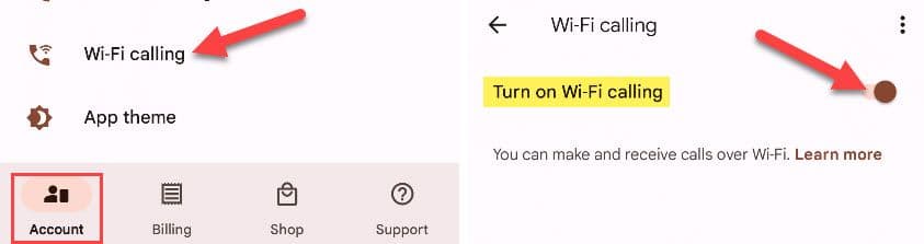Ενεργοποιήστε τις κλήσεις Wi-Fi με το Google Fi.