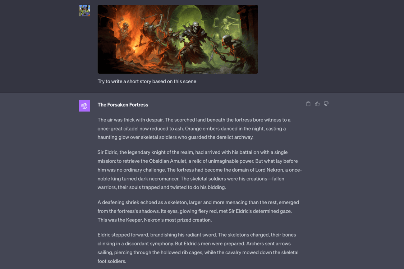 Το ChatGPT γράφει μια ιστορία βασισμένη σε μια εικόνα που δημιουργήθηκε