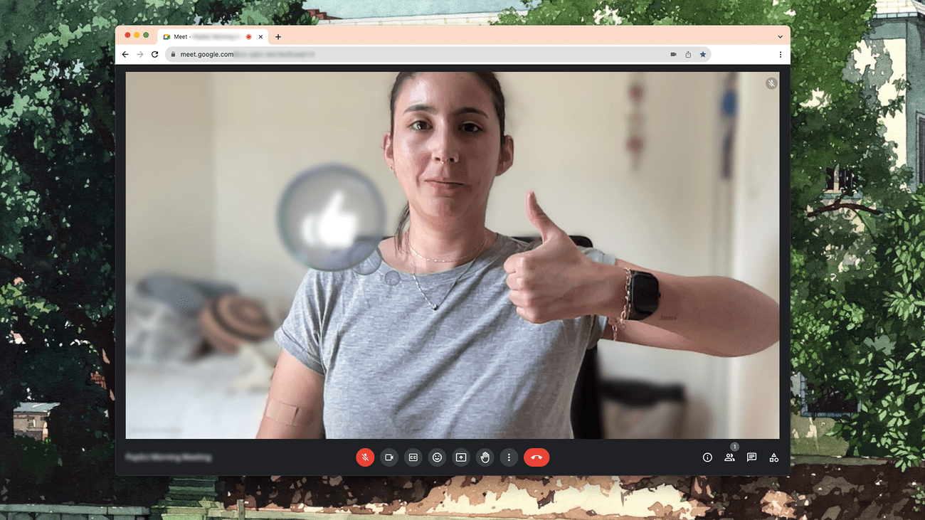 χειρονομία χεριών αντίχειρες στο macOS Sonoma