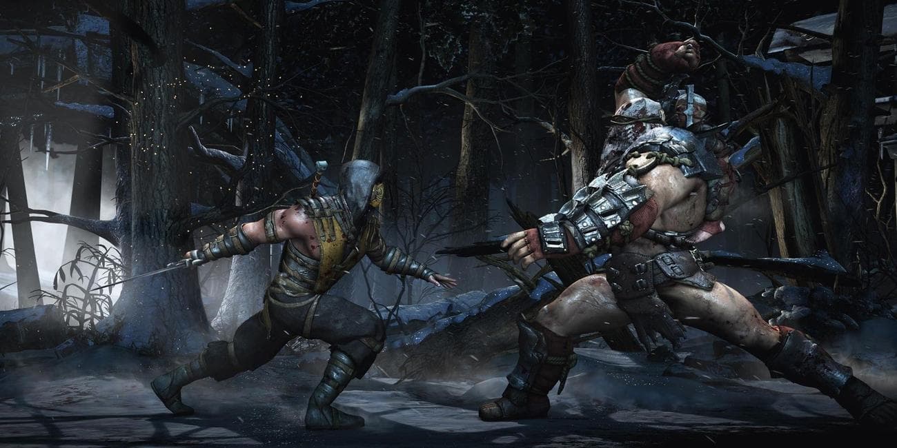 mortal kombat 10 Cropped scorpian attacking another character