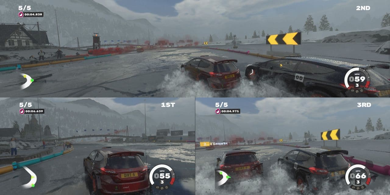 Split-screen in Dirt 5