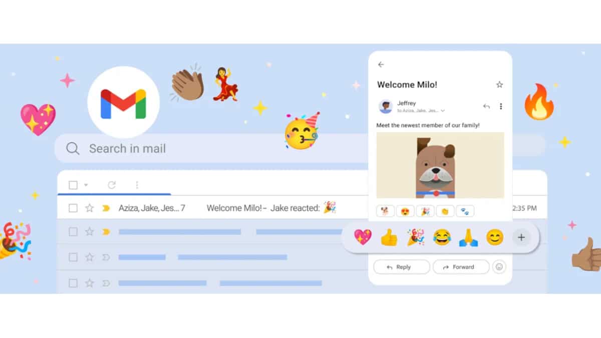 Google confirms emoji reactions are coming to Gmail in October