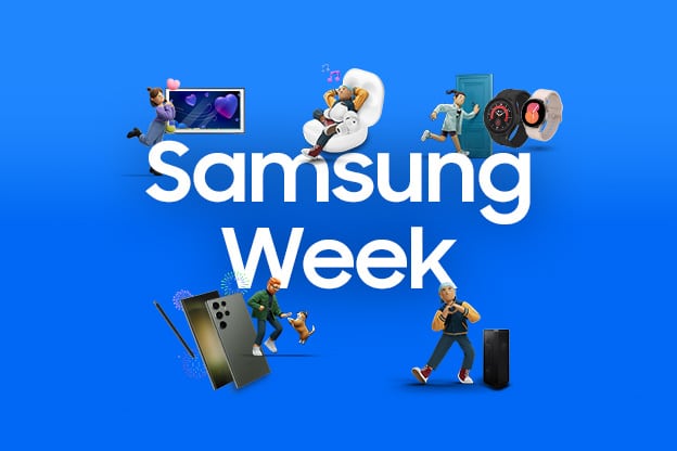 Η Samsung Week συνεχίζεται με εκπληκτικές προσφορές σε συνδυασμούς επιλεγμένων smartphones, wearables, τηλεοράσεων και συσκευών ήχου, στο Samsung eShop