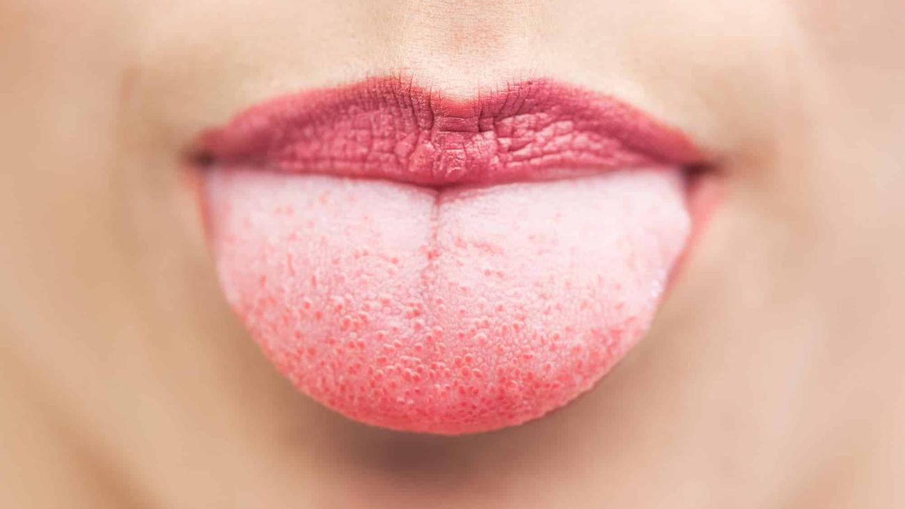 Person sticking out tongue