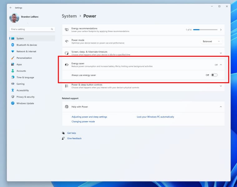Το Windows 11 Insider Canary Channel build 26002 προεπισκόπησης προσθέτει την Εξοικονόμηση ενέργειας και πολλά άλλα, Το Windows 11 Insider Canary Channel build 26002 προεπισκόπησης προσθέτει την Εξοικονόμηση ενέργειας και πολλά άλλα, TechWar.gr