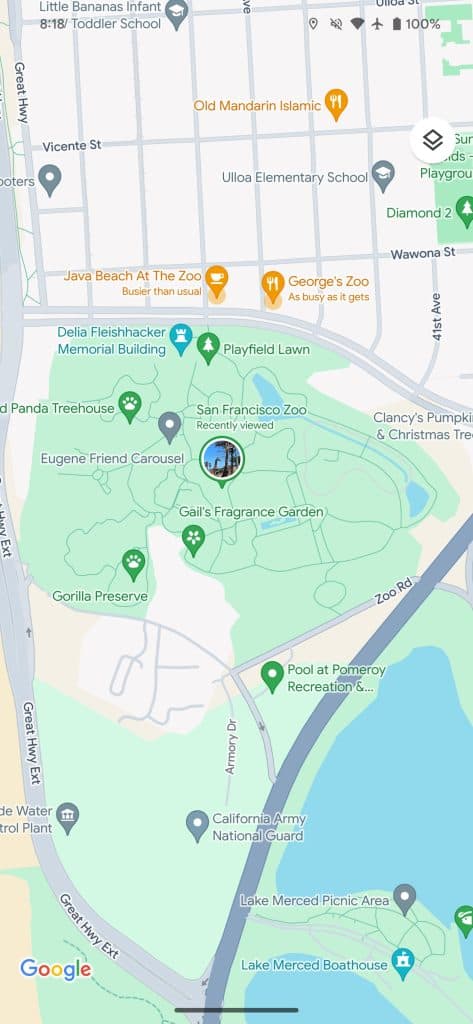 Χρώματα των Χαρτών Google