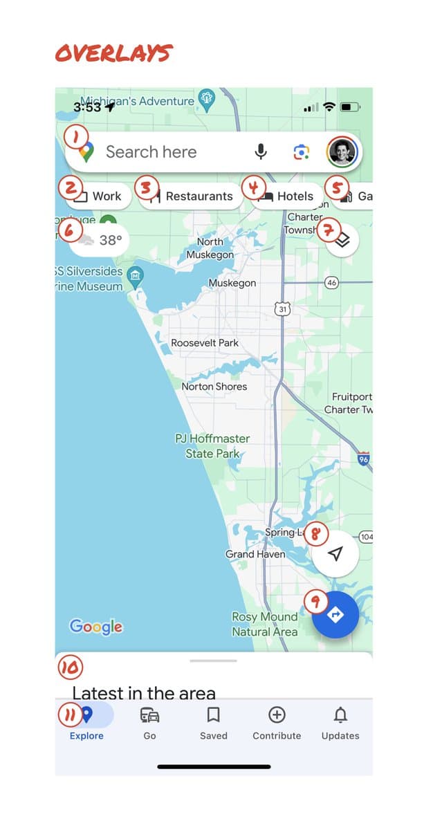 Το Google Maps Overlays Laraki