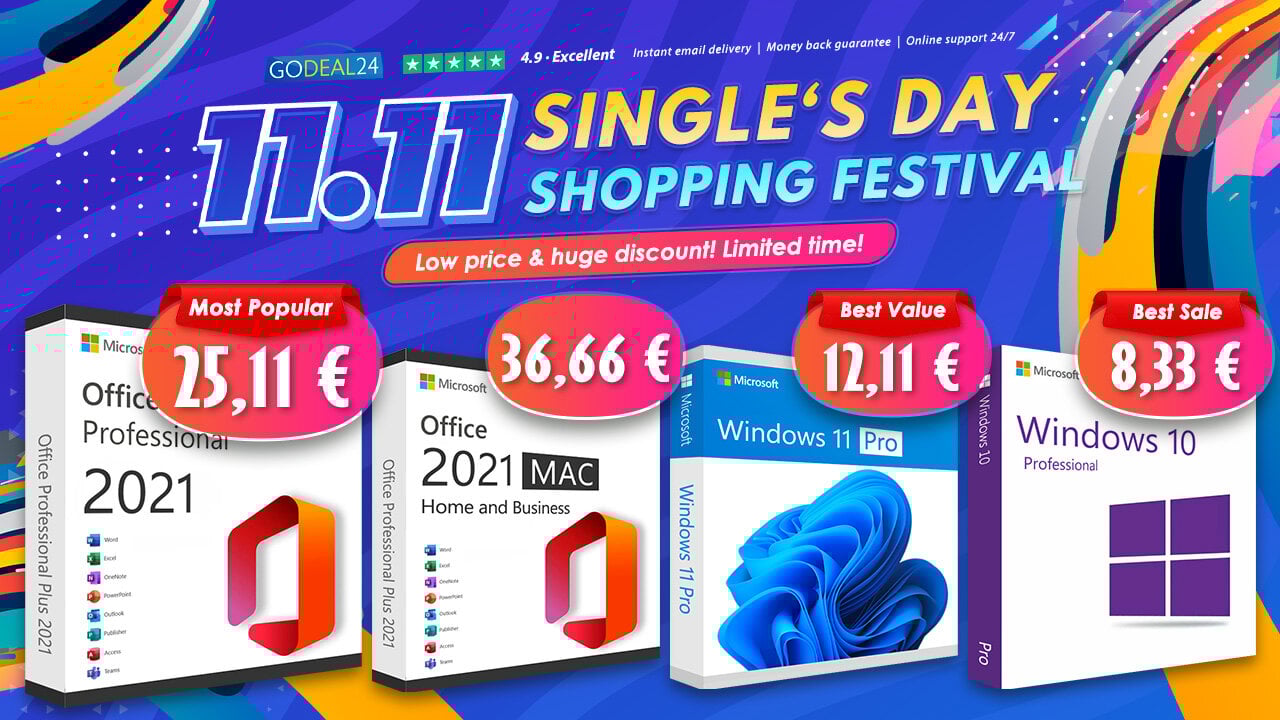 Singles' Day Mad Sale: Ο καλύτερος λόγος να αποκτήσετε τα Windows 10 και Office 2021