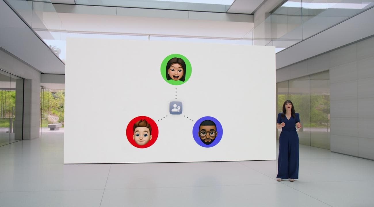 Κωδικοί πρόσβασης και κοινή χρήση κλειδιού πρόσβασης με άλλους χρήστες συσκευών Apple.