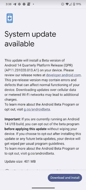 Η Google κυκλοφόρησε το Android 14 QPR2 Beta 1 την Τετάρτη - Ορισμένοι χρήστες Pixel παρατήρησαν ταχύτερη εγκατάσταση για την ενημέρωση QPR2 Beta 1